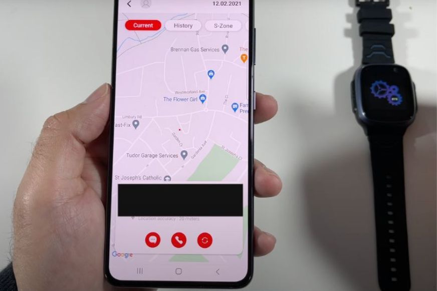Man sieht die GPS-Funktion in der XPLORA App. 